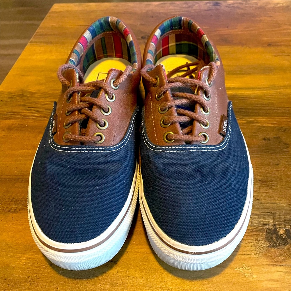 Blue & Brown Vans Sneakers